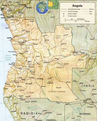 "This is the map of Angola. I have travelled from Benguela to Huambo to purchase a rhino horn."