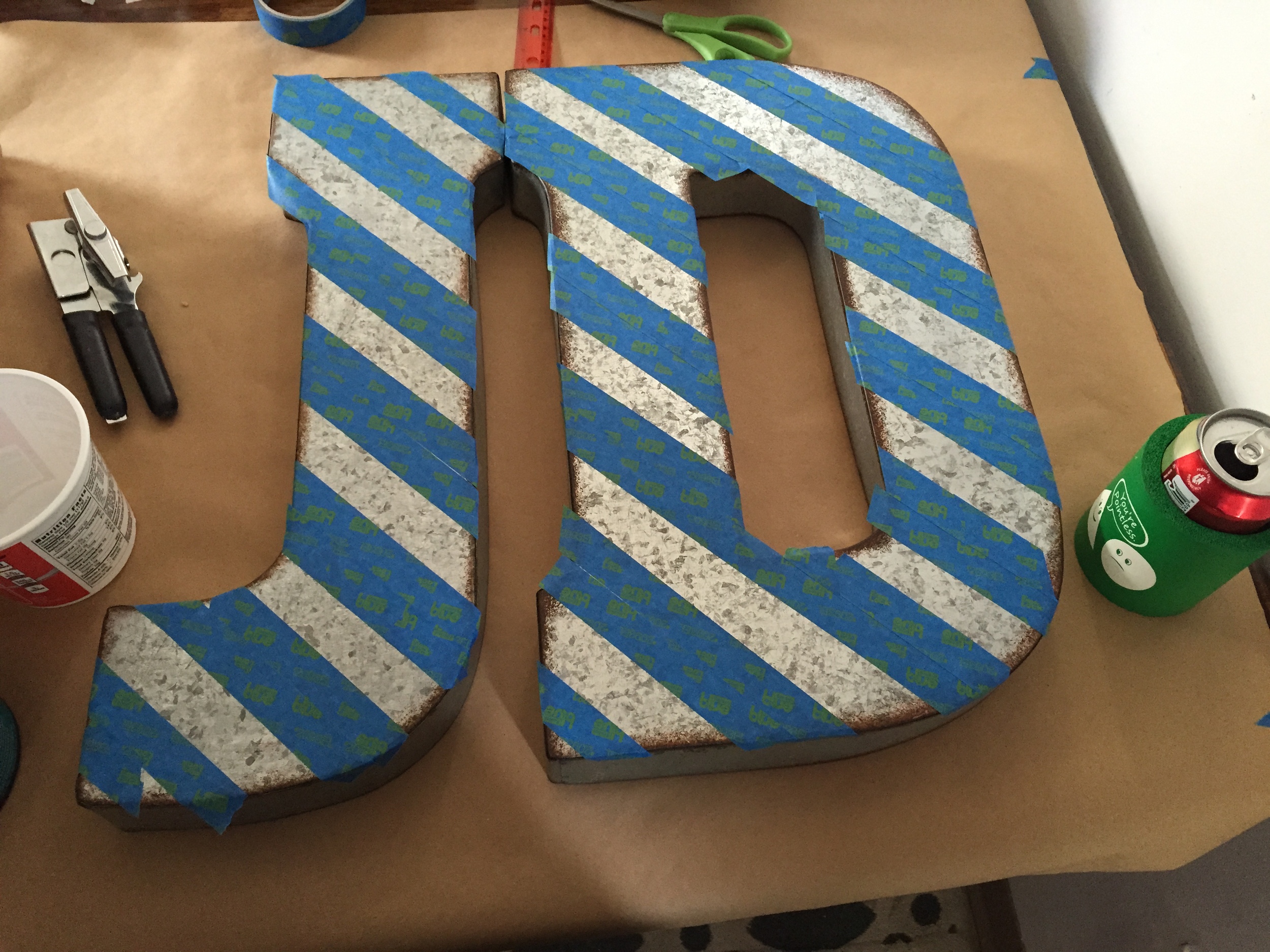 taped stripes