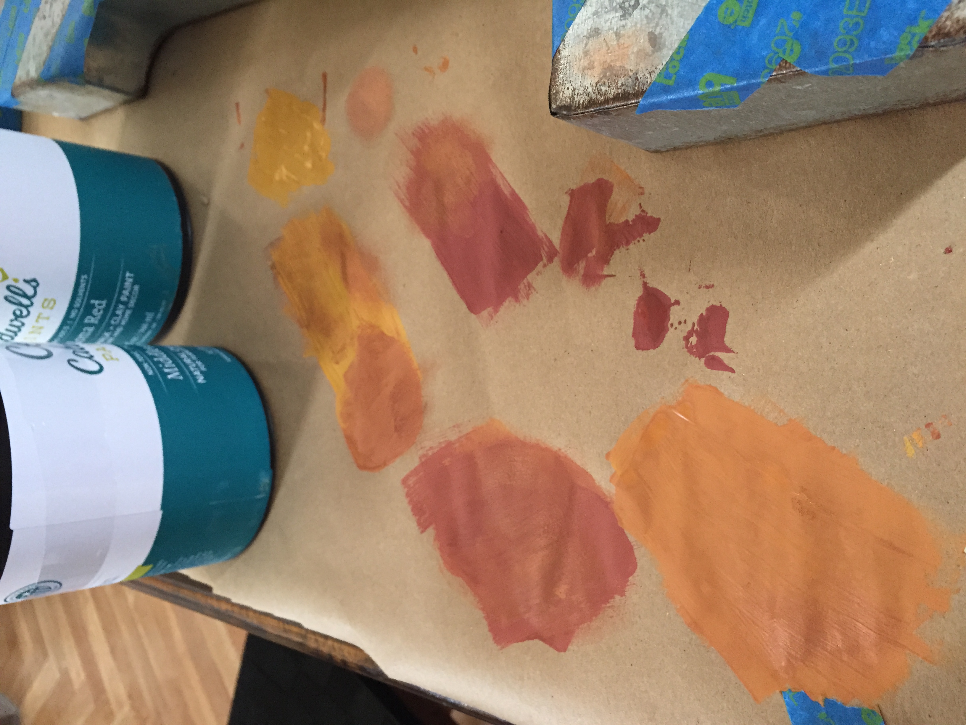 samples of paint mixtures