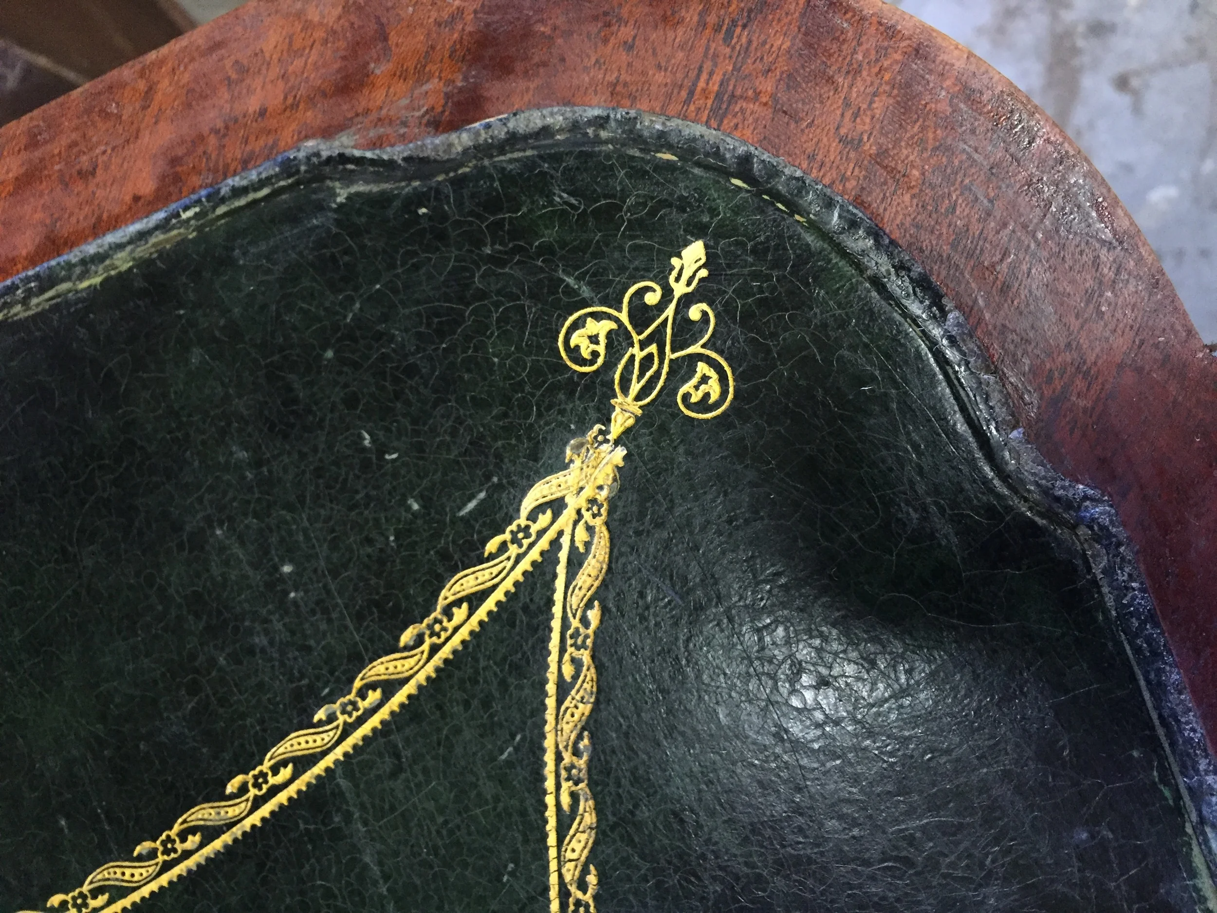 leather after all paint was removed with cleaner