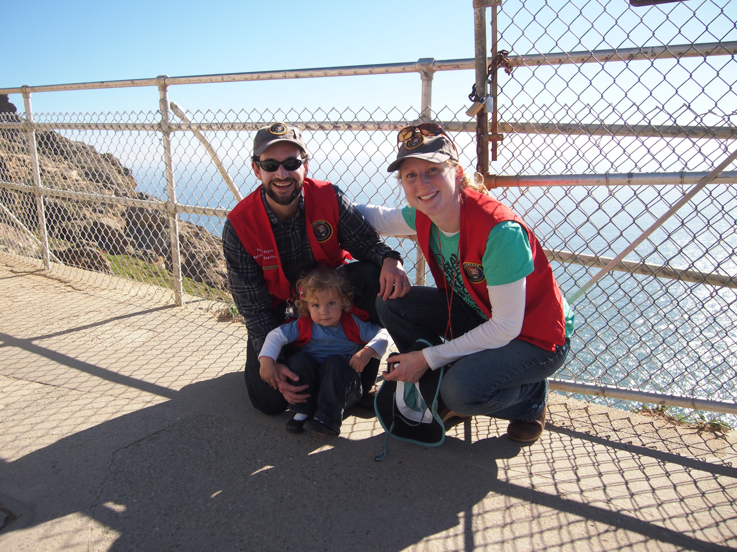 Marta and her family at the Point Reyes Lighthouse Overlook, a great location for spotting migrating gray whales. Marta is also a volunteer in Point Reyes National Seashore.
