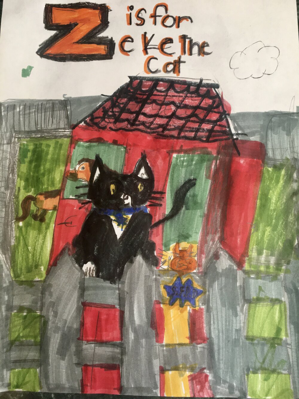 Z is for Zeke the cat, by Lena