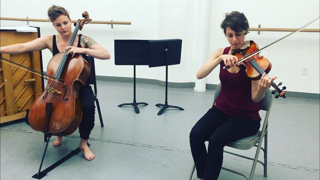 Jillian Blythe and Marina Kifferstein rehearse "Potential Energies"