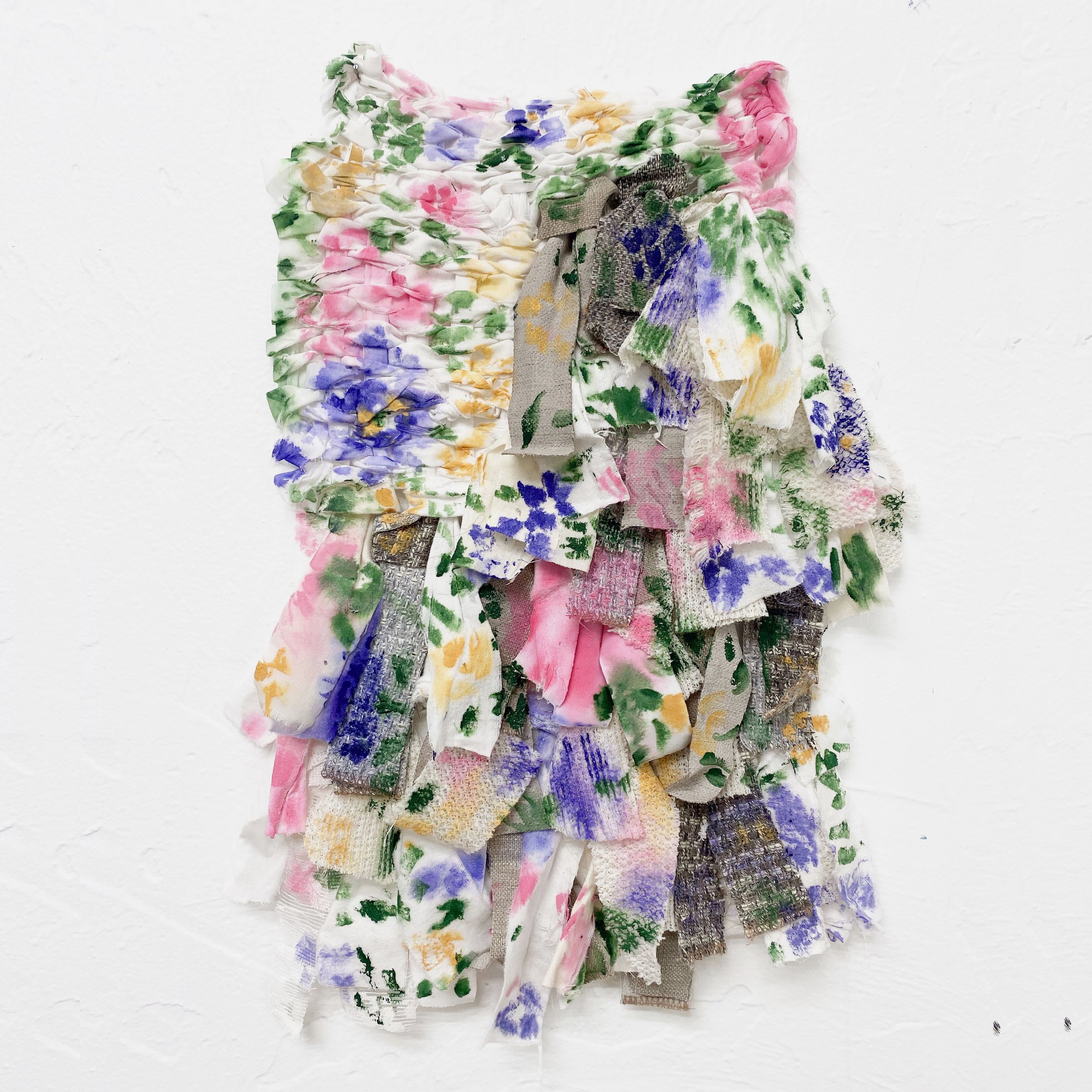 Untitled, 2023, 14”x 21”, Acrylic on Mixed Fabrics