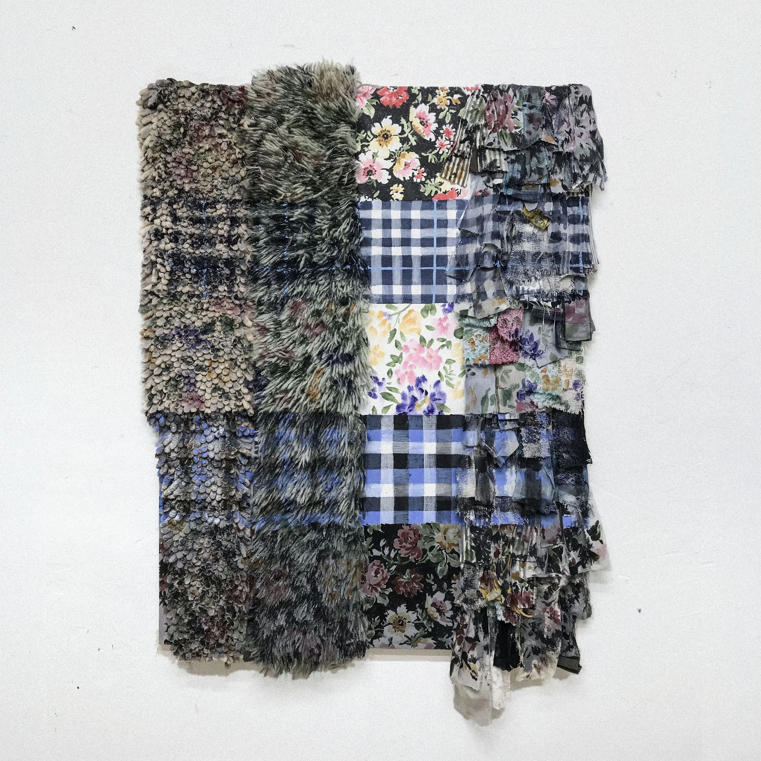Untitled, 2023, 31"x 40", Acrylic on Mixed Fabrics
