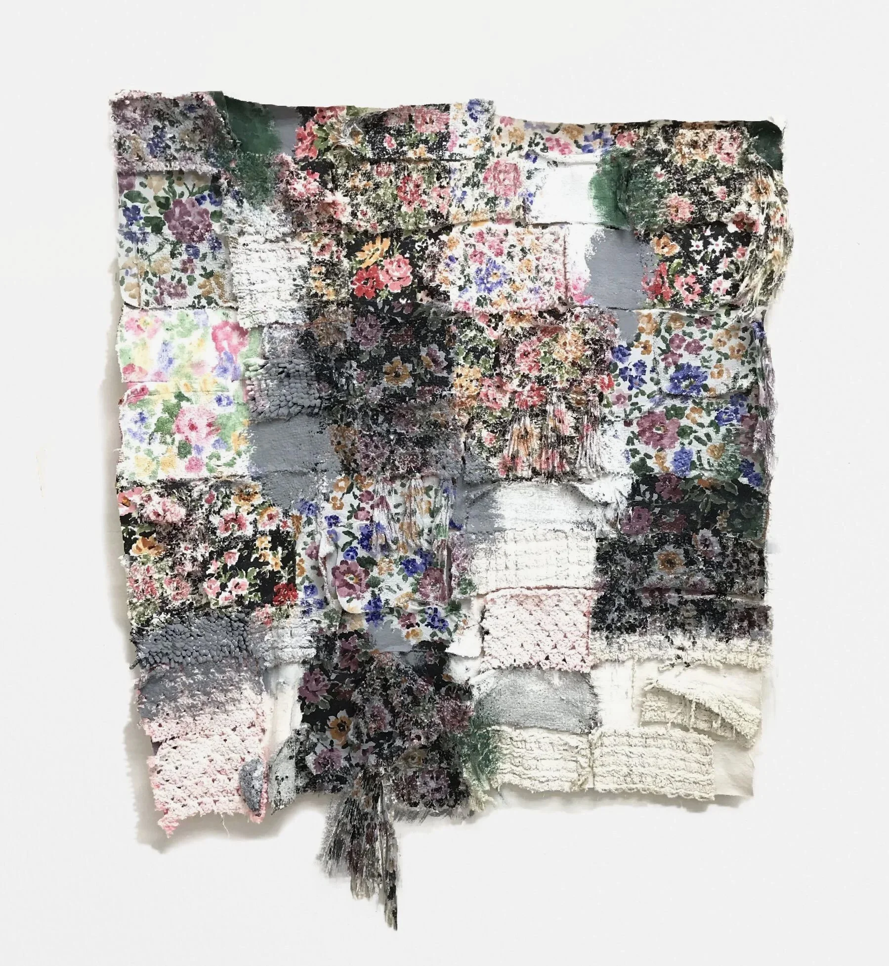 Untitled, 2018, 33"x 36", Acrylic on Mixed Fabrics