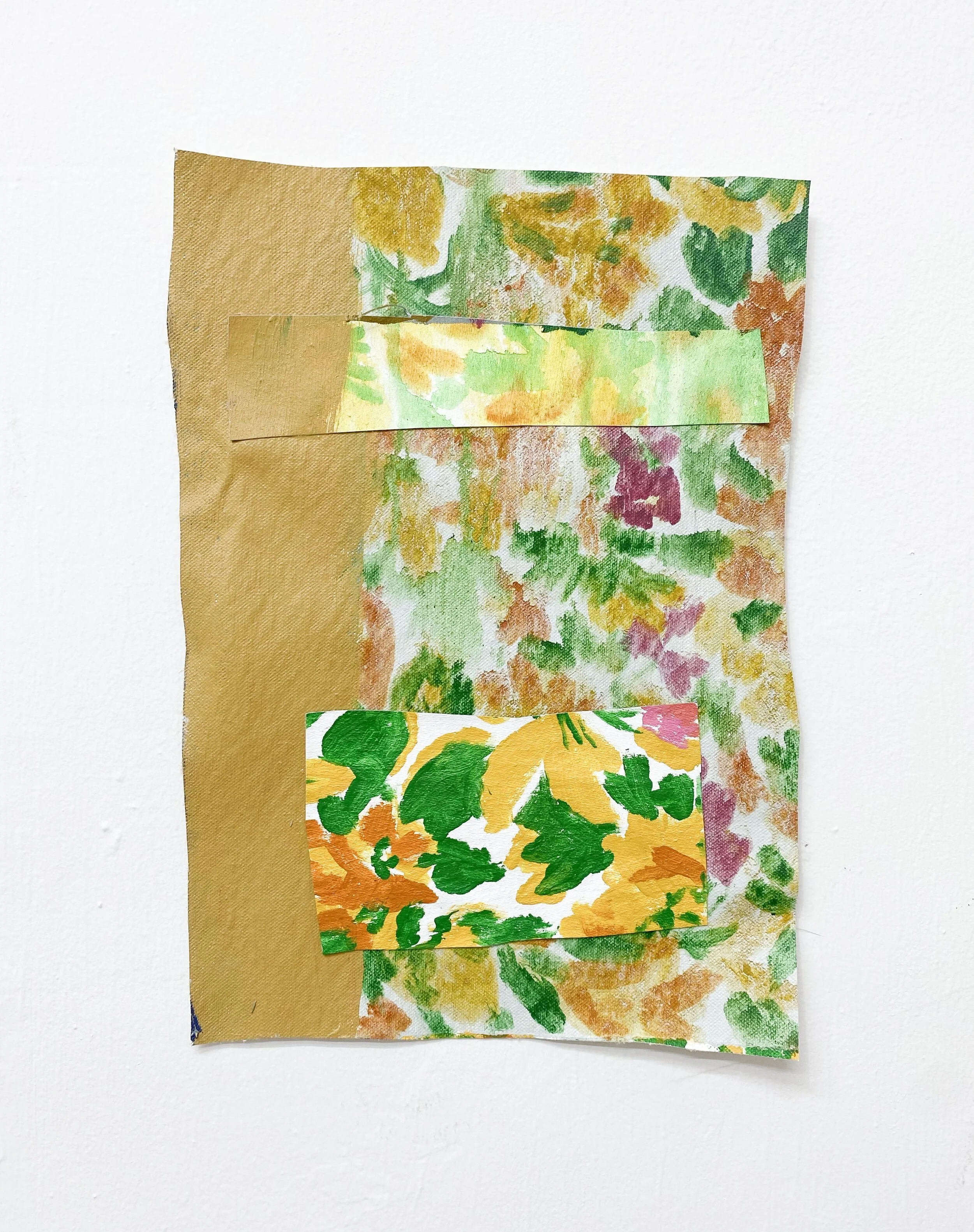 Untitled, 8"x11", Collaged Painted Fabric, 2020. 