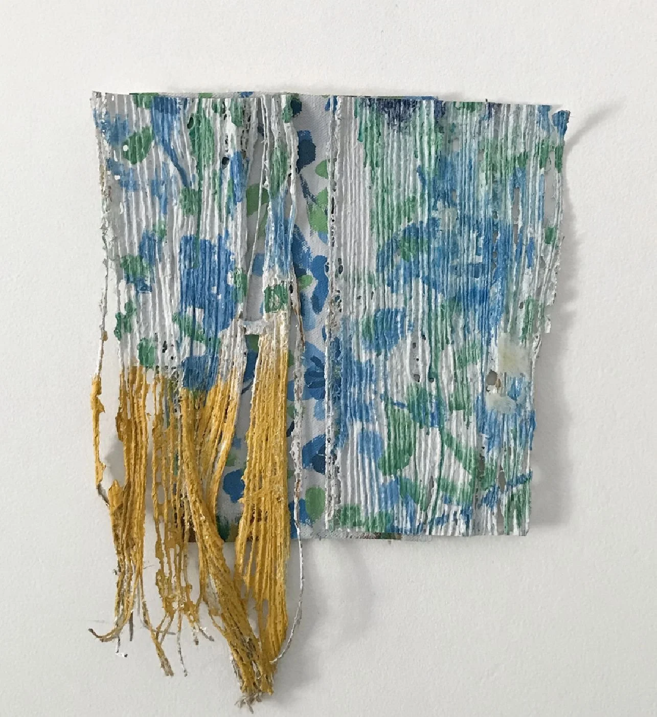 Untitled, Acrylic on Mixed Fabrics , 2022, 8"x 10"