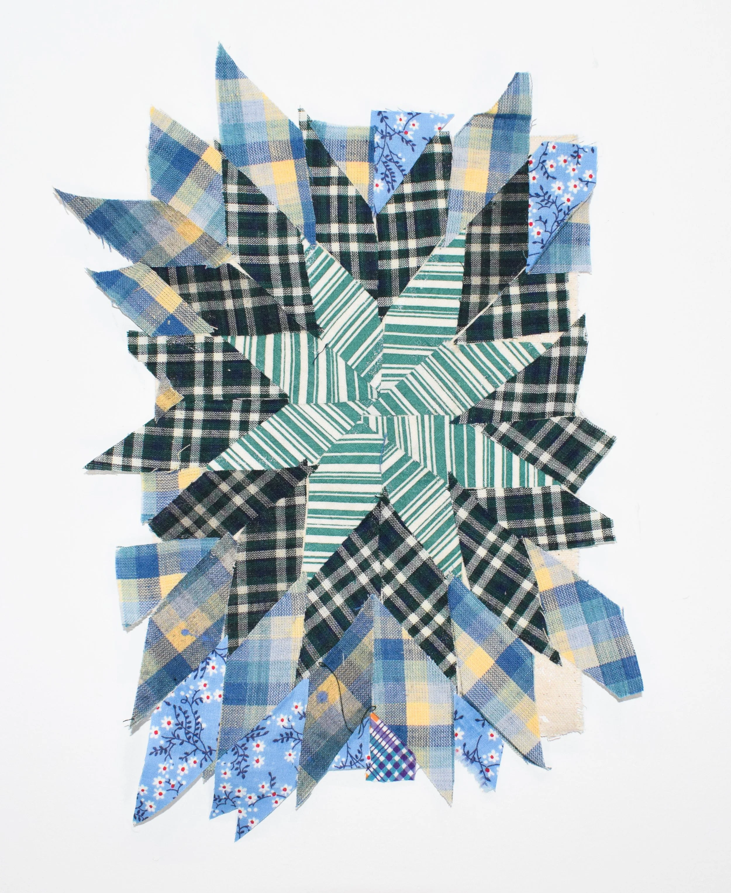 Estrella III, 8"x 12", Hand dyed fabric on canvas 2026