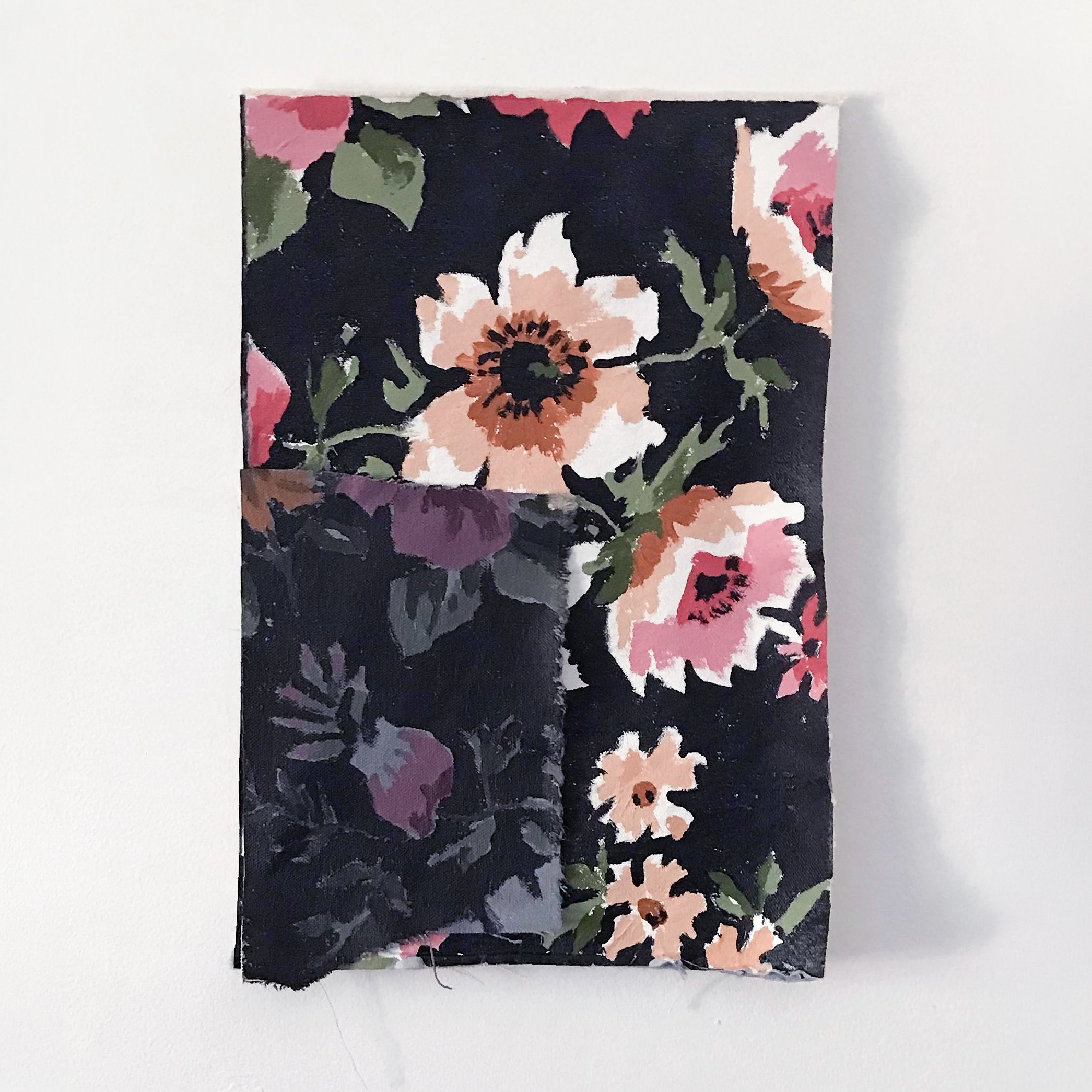 Untitled, Collaged painted fabric, 9” x 13”, 2022