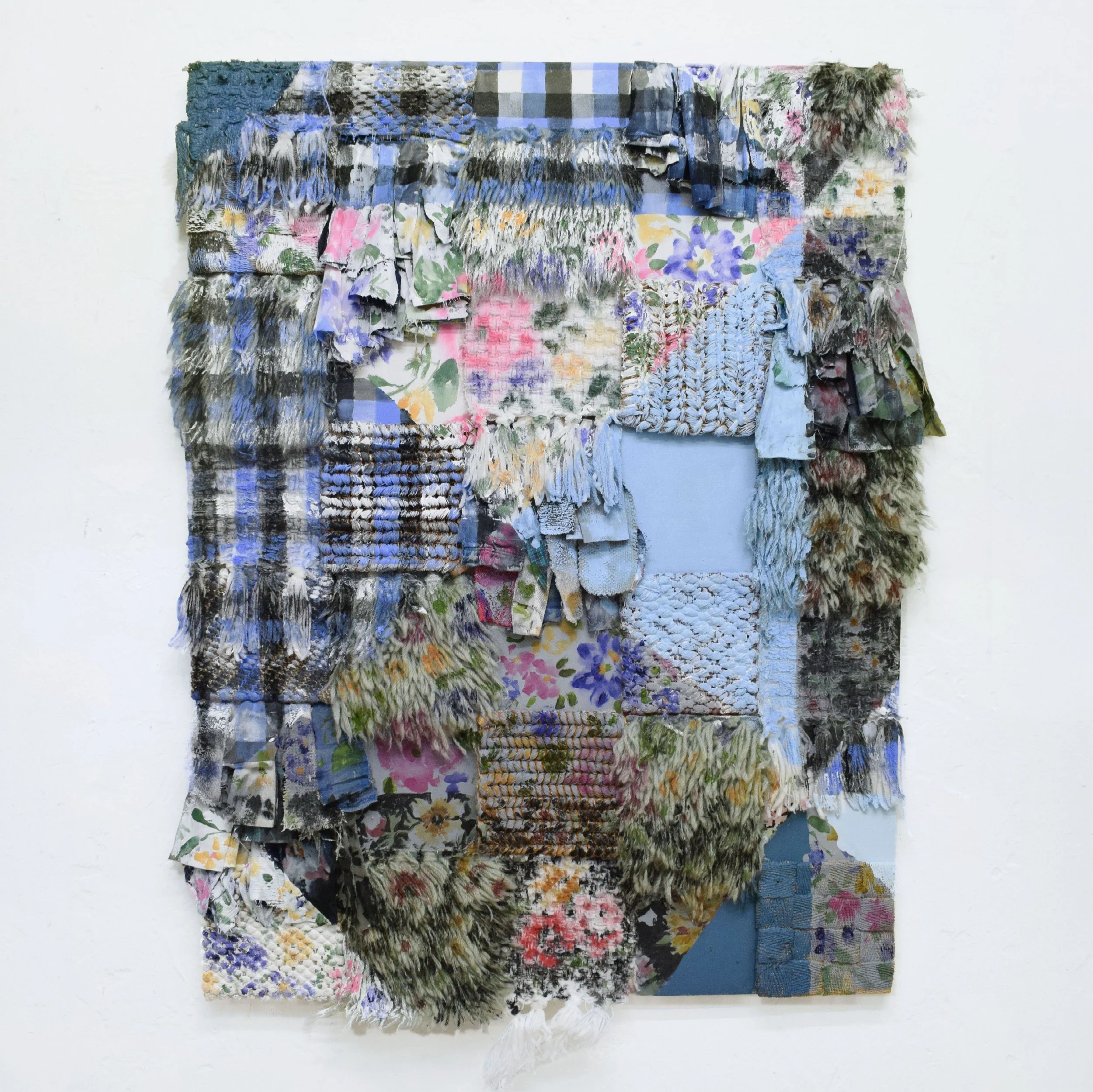 Untitled, 2023, 33", 41", Acrylic on Mixed Fabrics