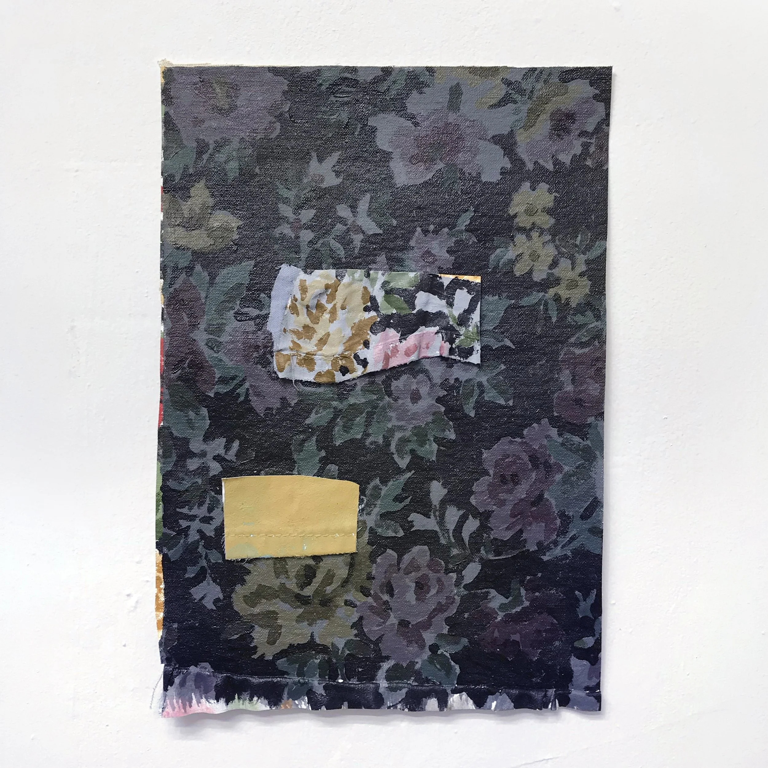 Untitled, Collaged painted fabric, 9” x 13”, 2022