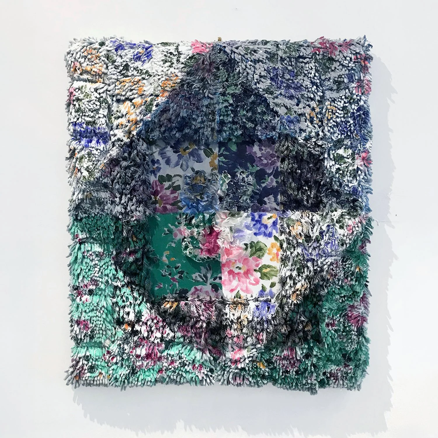 Penumbra, 2023, 25"x 29", Acrylic on Mixed Fabrics
