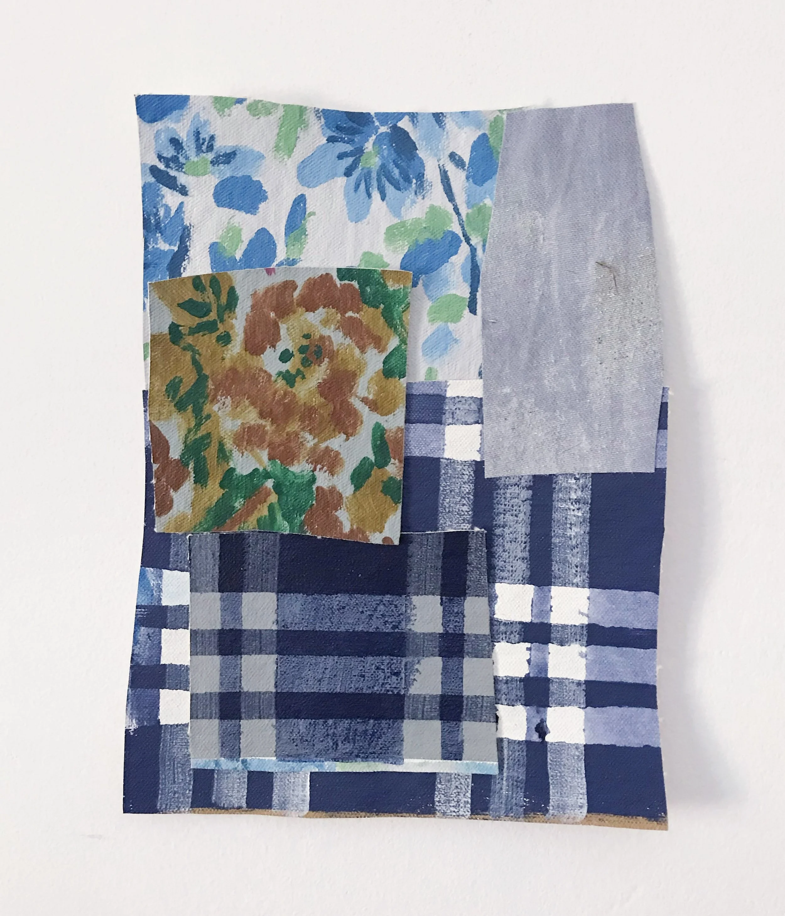 Untitled, Collaged painted fabric, 7”x 9”, 2022