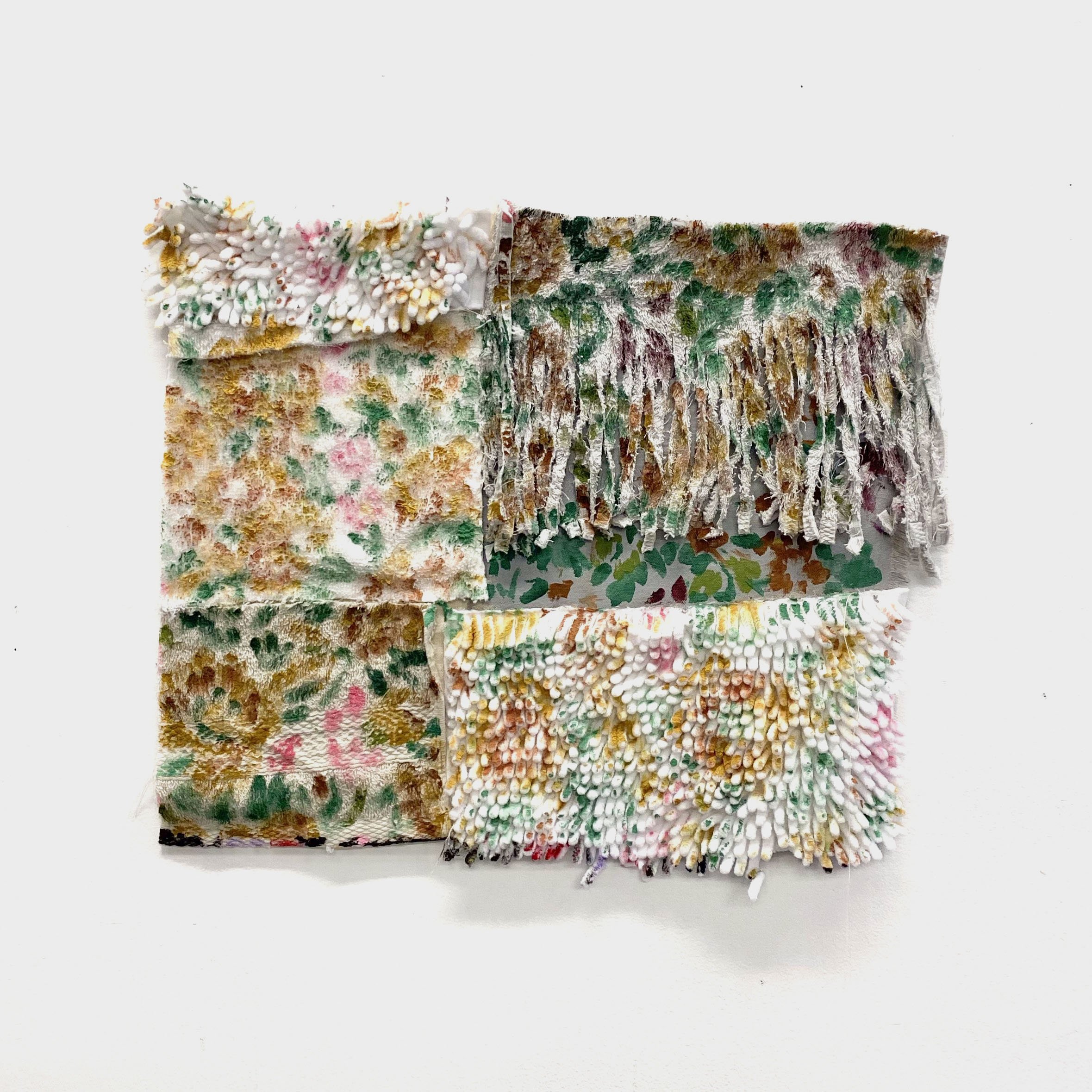 Untitled, 2020, 15"x 18", Acrylic on Mixed Fabrics
