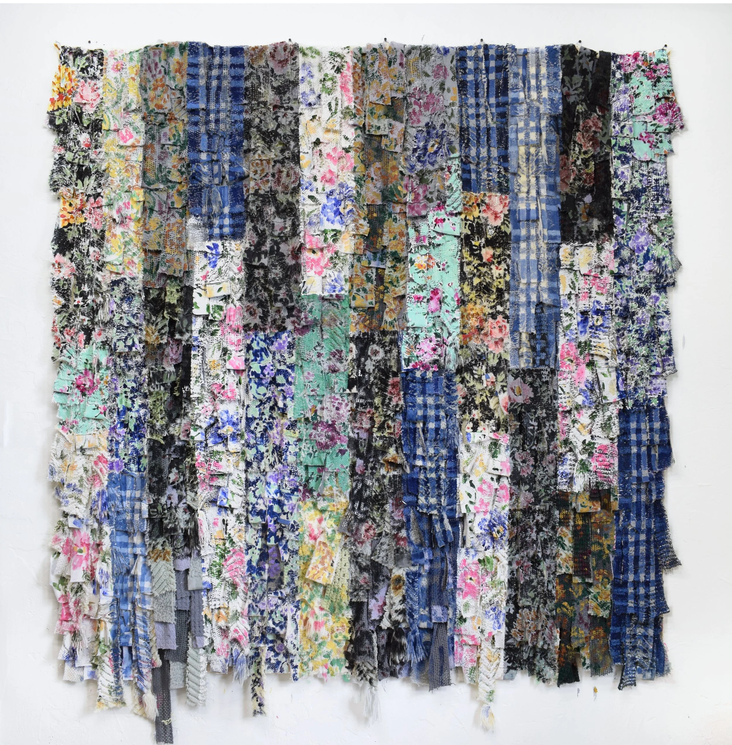 Untitled, 2022, 70"x 78", Acrylic on Mixed Fabrics