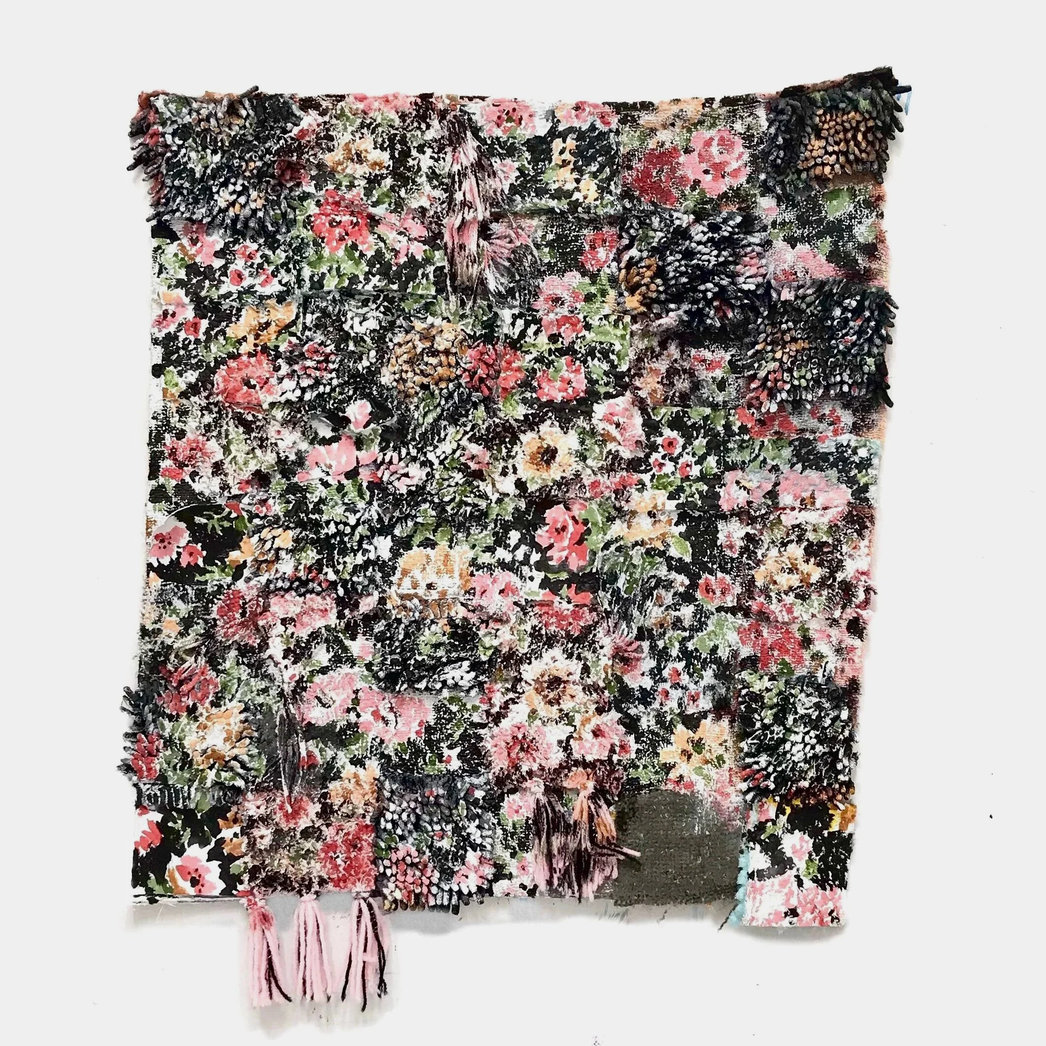 Untitled, 2017, 26"x 24", Acrylic on Mixed Fabrics