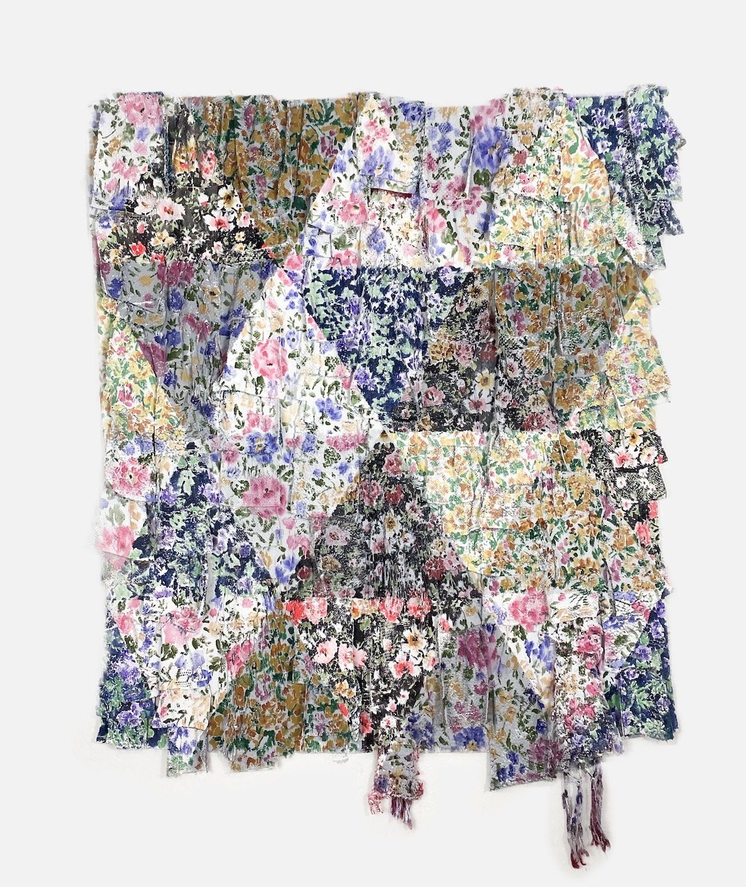 Untitled, 2022, 50"x 66", Acrylic on Mixed Fabrics