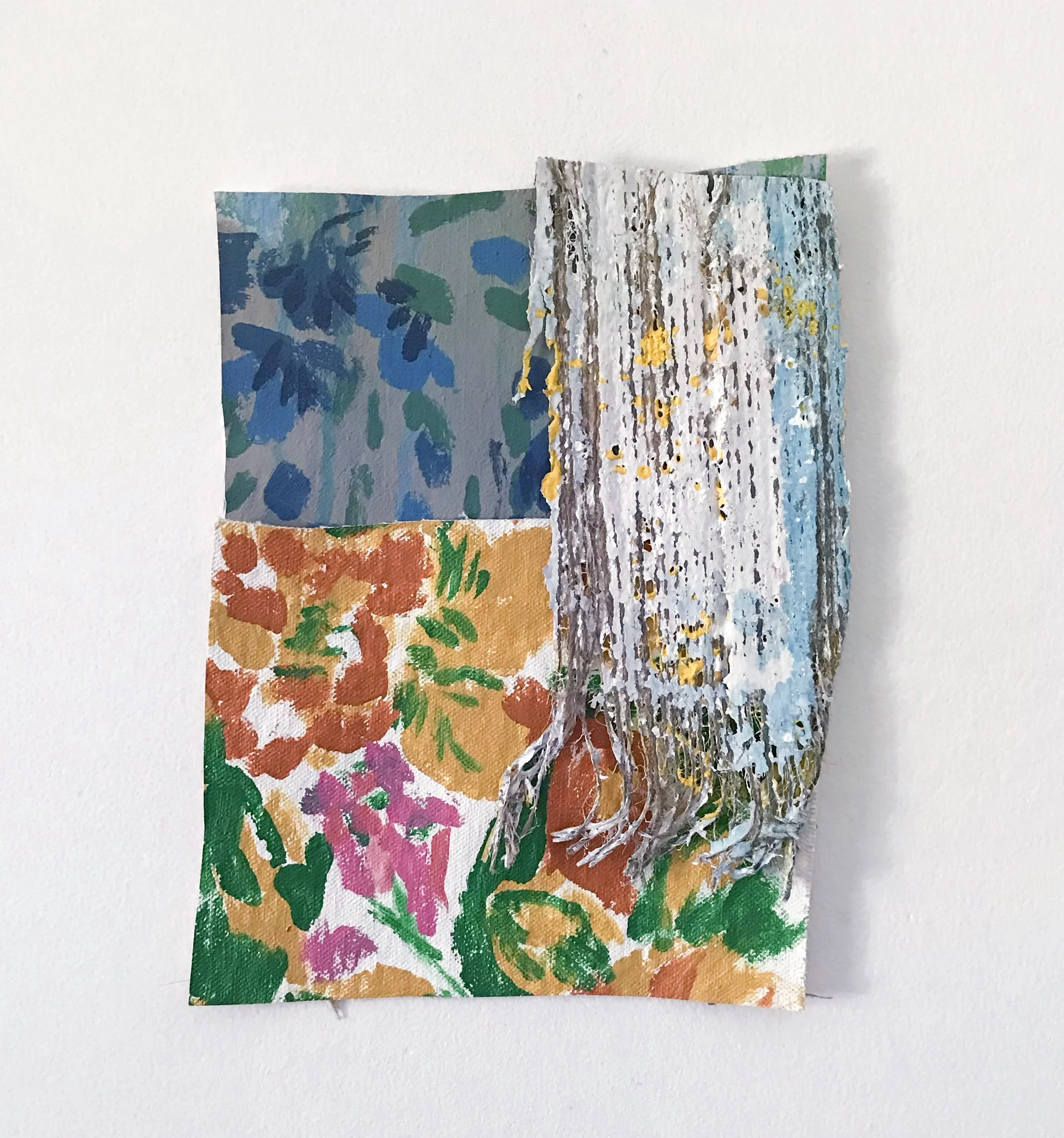 Untitled, Collaged painted fabric, 6” x 8”, 2022
