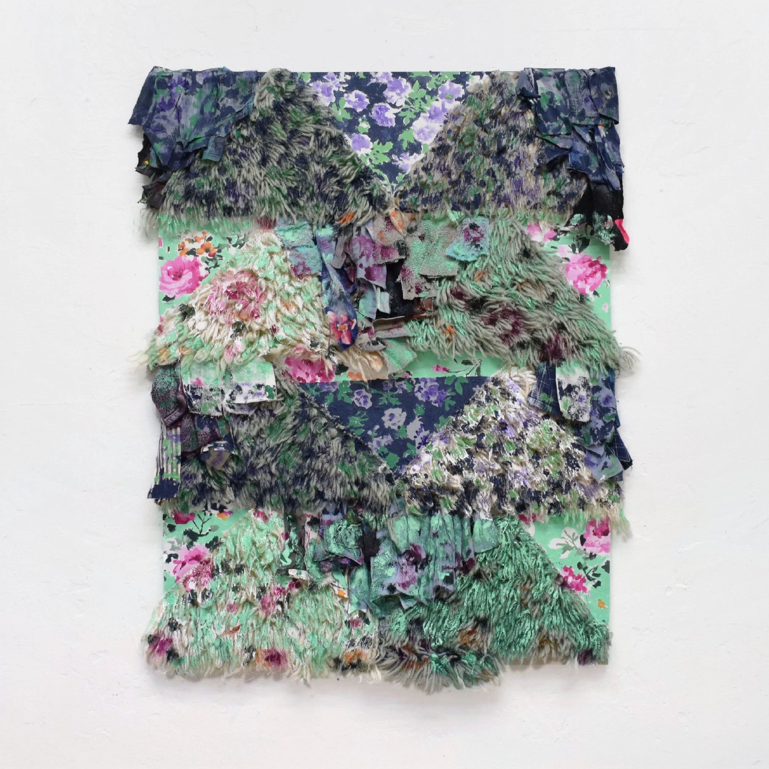 Untitled, 2023, 31"x 41", Acrylic on Mixed Fabrics