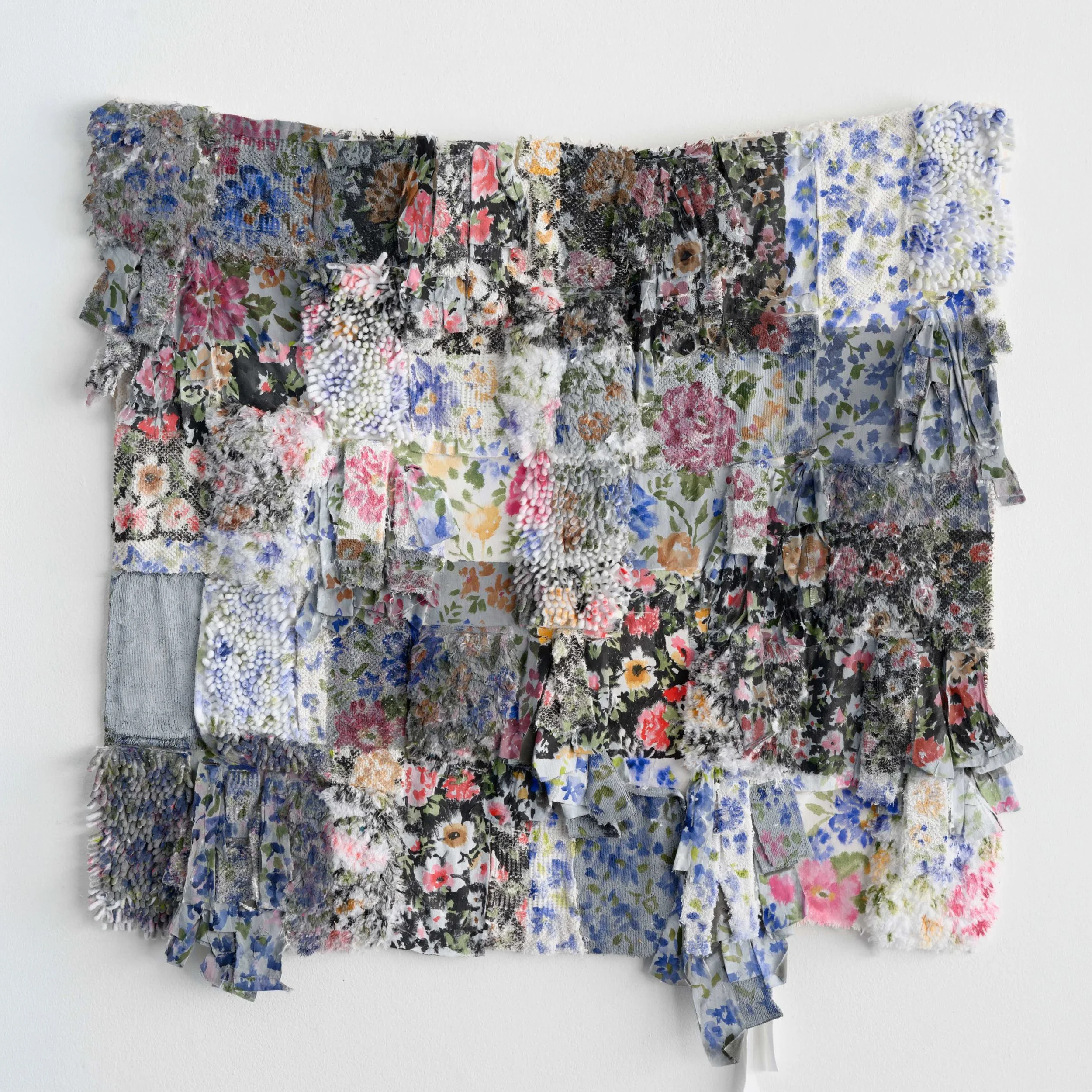 Untitled, 2020, 36"x 40", Acrylic on Mixed Fabrics