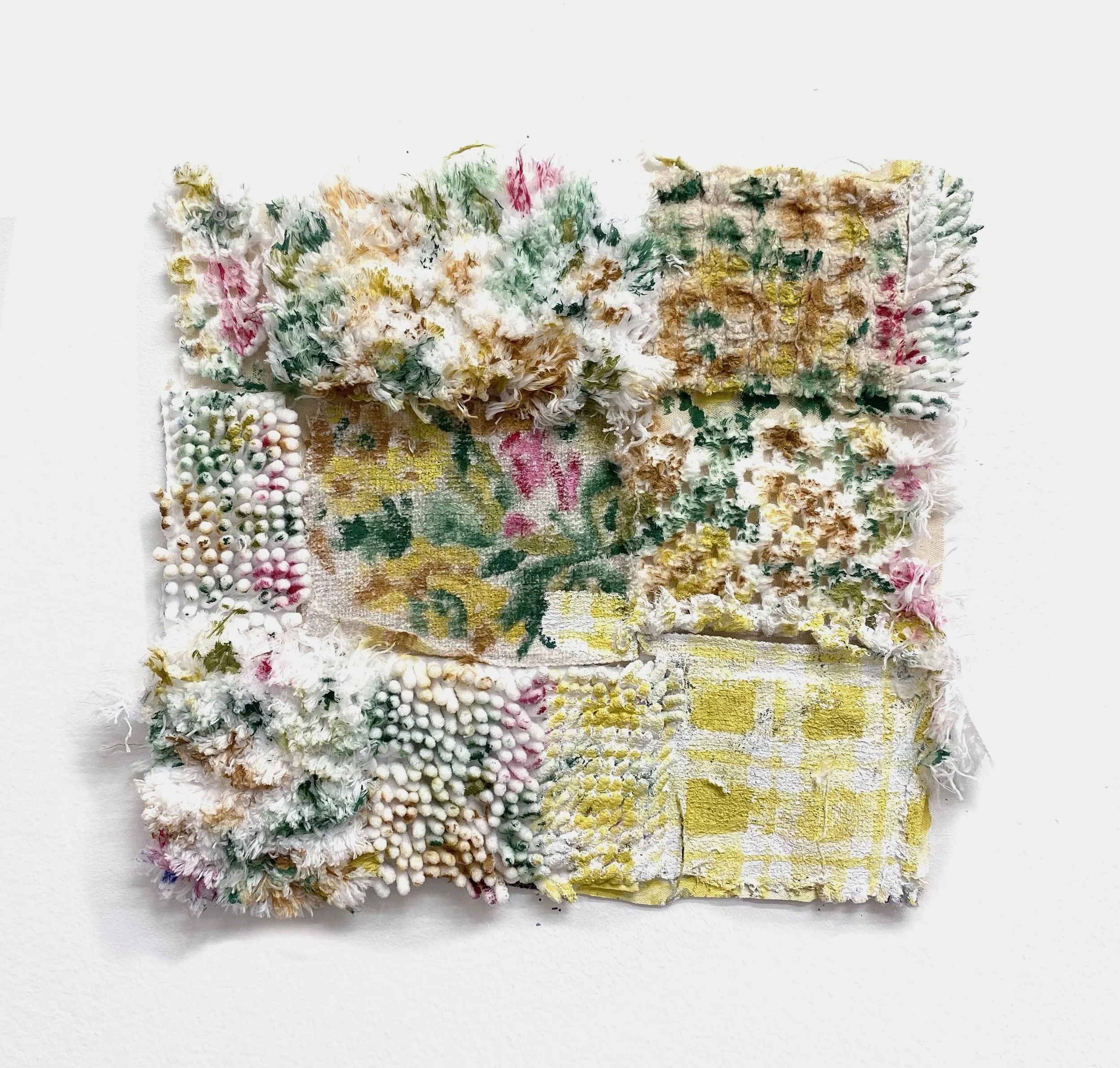 Untitled, 2020, 20"x 20", Acrylic on Mixed Fabrics