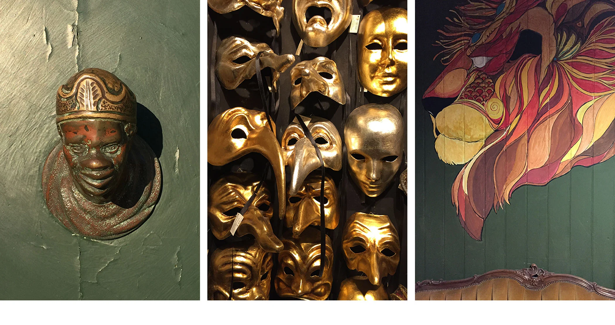 Venetian masks and a memory of the Morish past