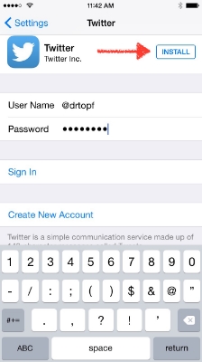 You can install the Twitter client right from the settings app.