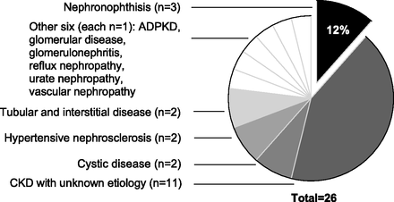 Figure 3 from Snoek et al, JASN 2018. What were the diagnosis of the patients prior to genomic analysis.
