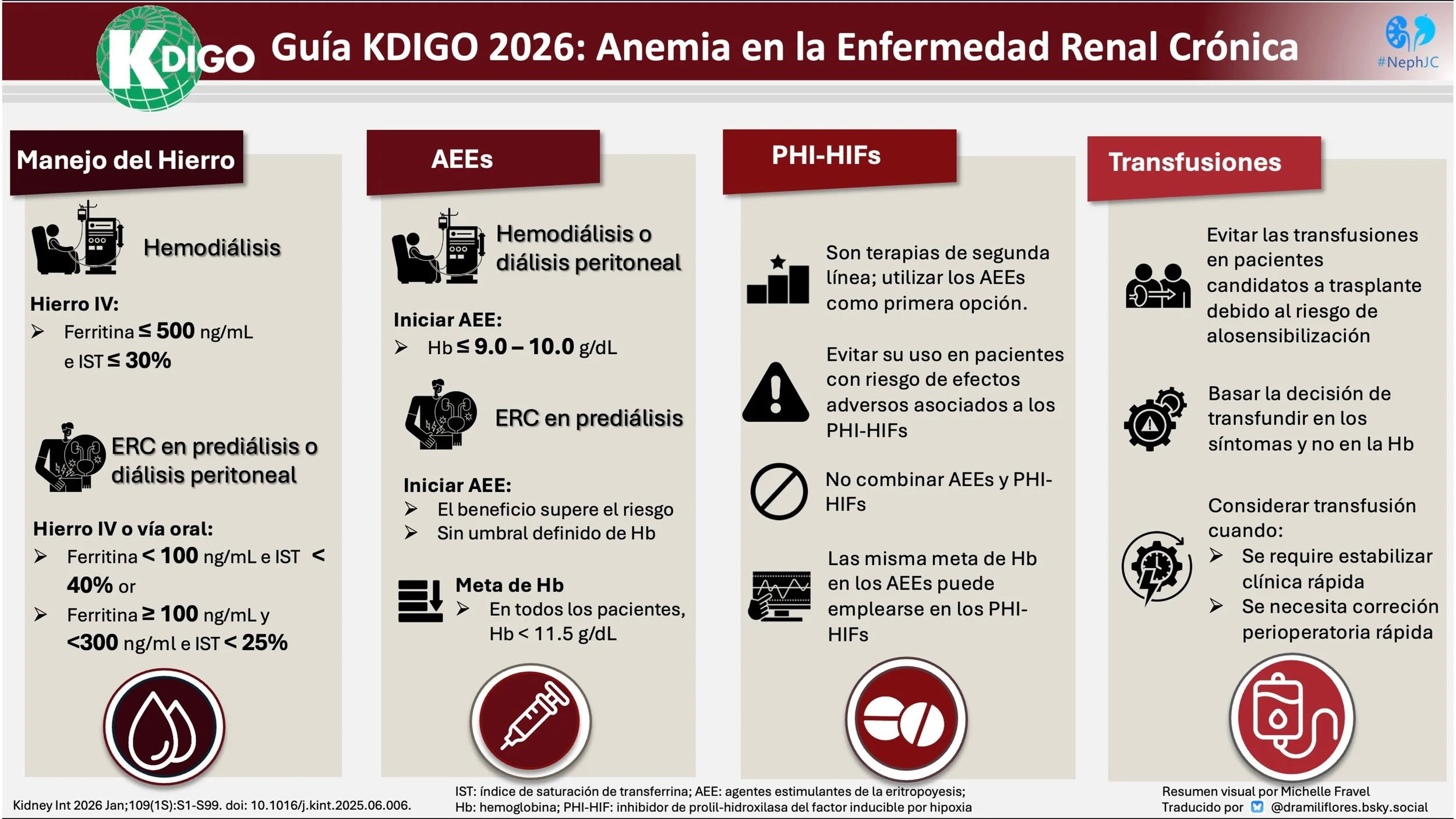 KDIGO 2026 Anemia en la ERC: El Resumen Visual