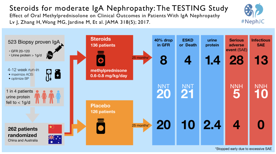 ReTESTING Steroids for IgA Nephropathy — NephJC