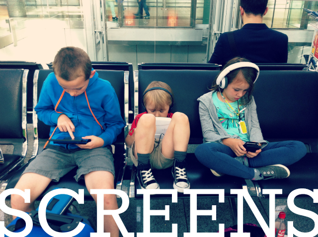 Behold: three different types of screens. Nintendo DS, LeapPad and iPhone Touch.