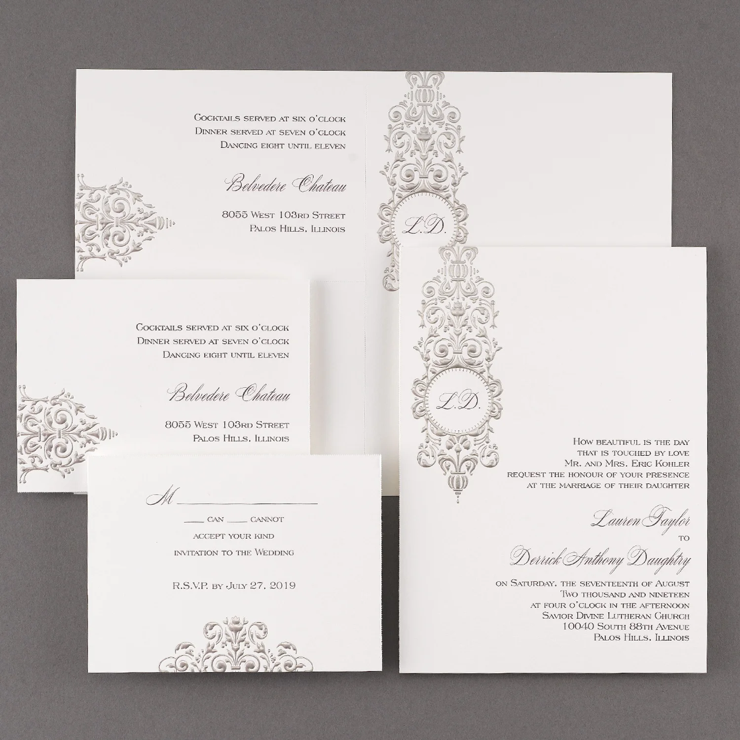 Silver Damask