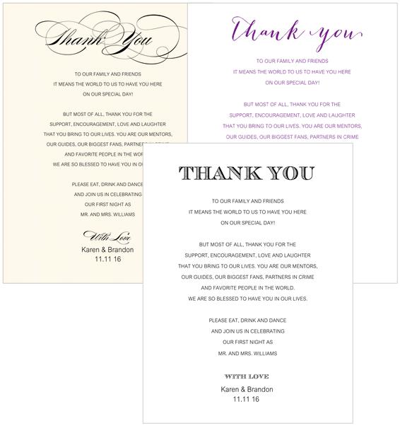 Thank You Place Cards - 1