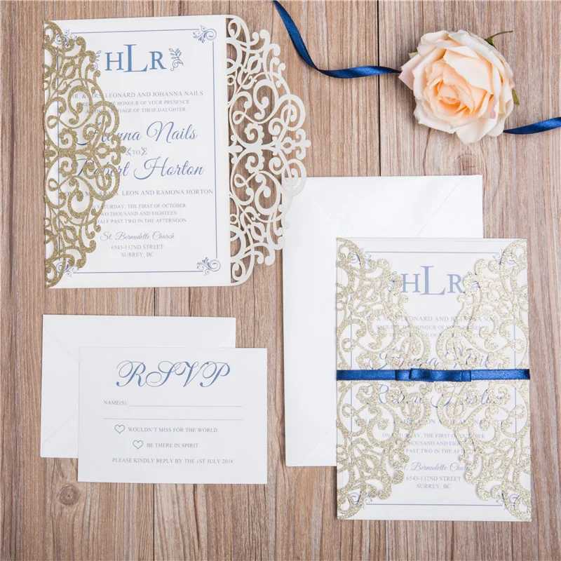 Classic Lace- Gold Glitter 