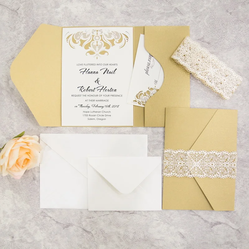 Luxurious Pocket- Metallic Gold Shimmer