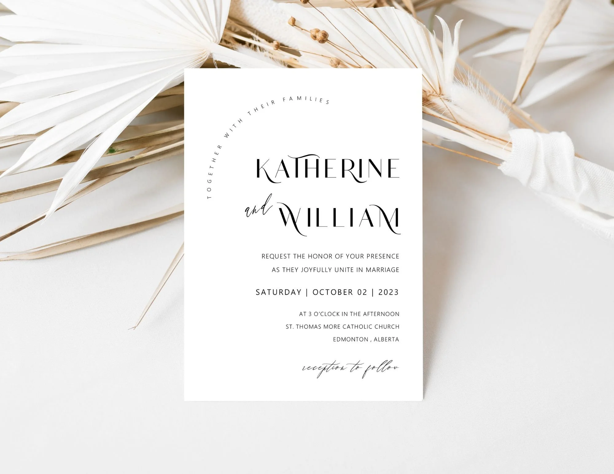 Modern Minimalist Wedding Invitation
