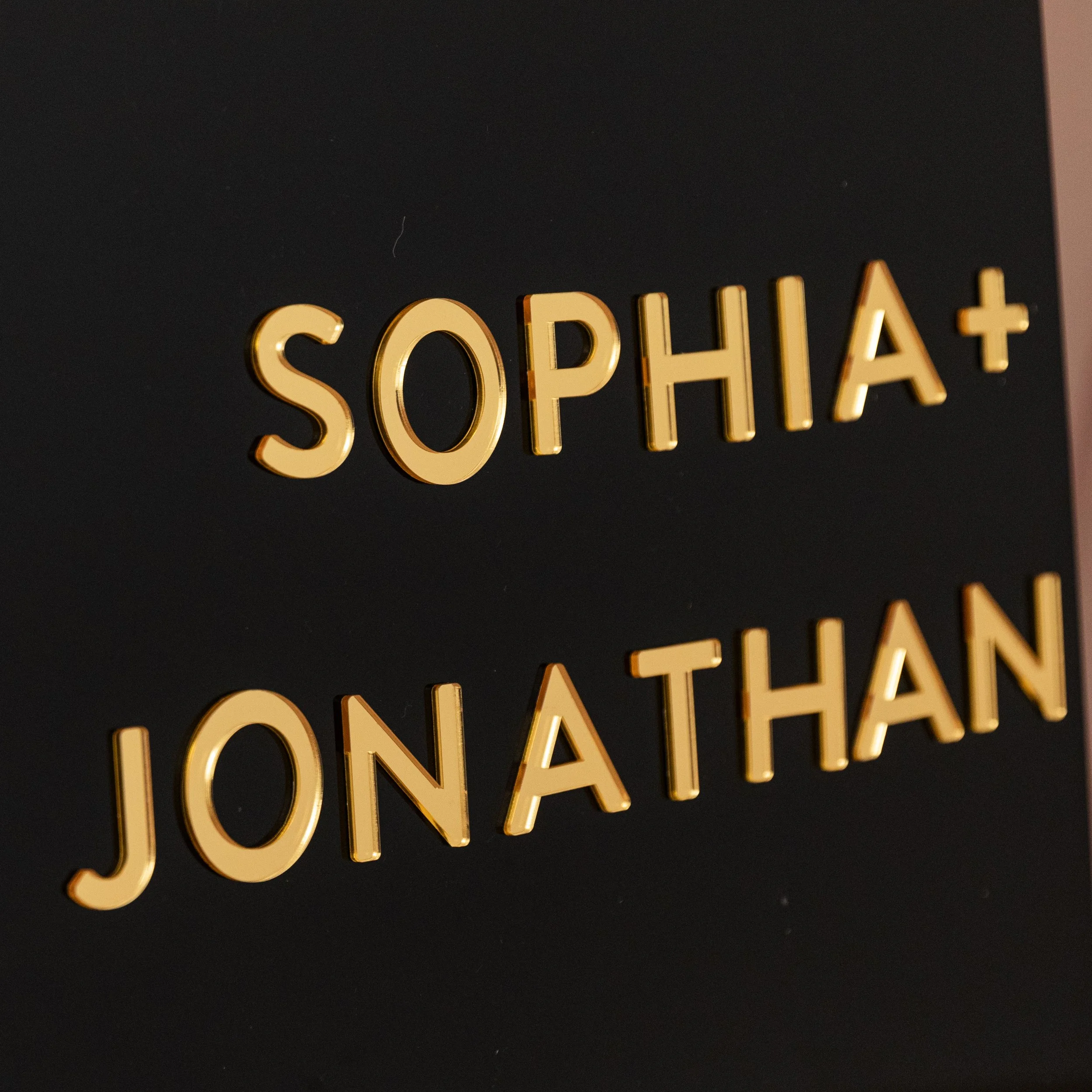 Black Modern Style 3D Acrylic Welcome Sign 1