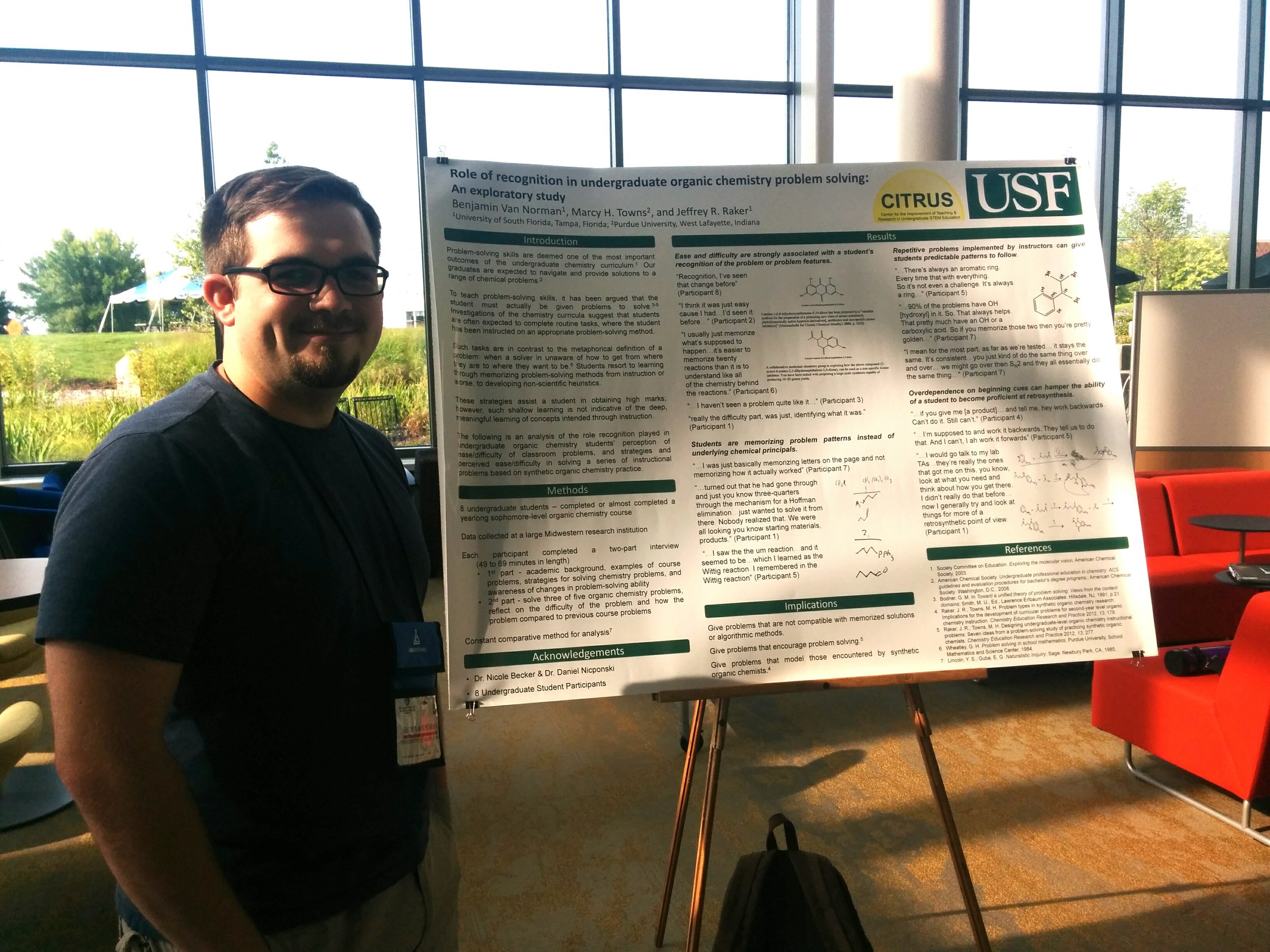 Ben Van Norman presenting his poster on Tuesday evening.