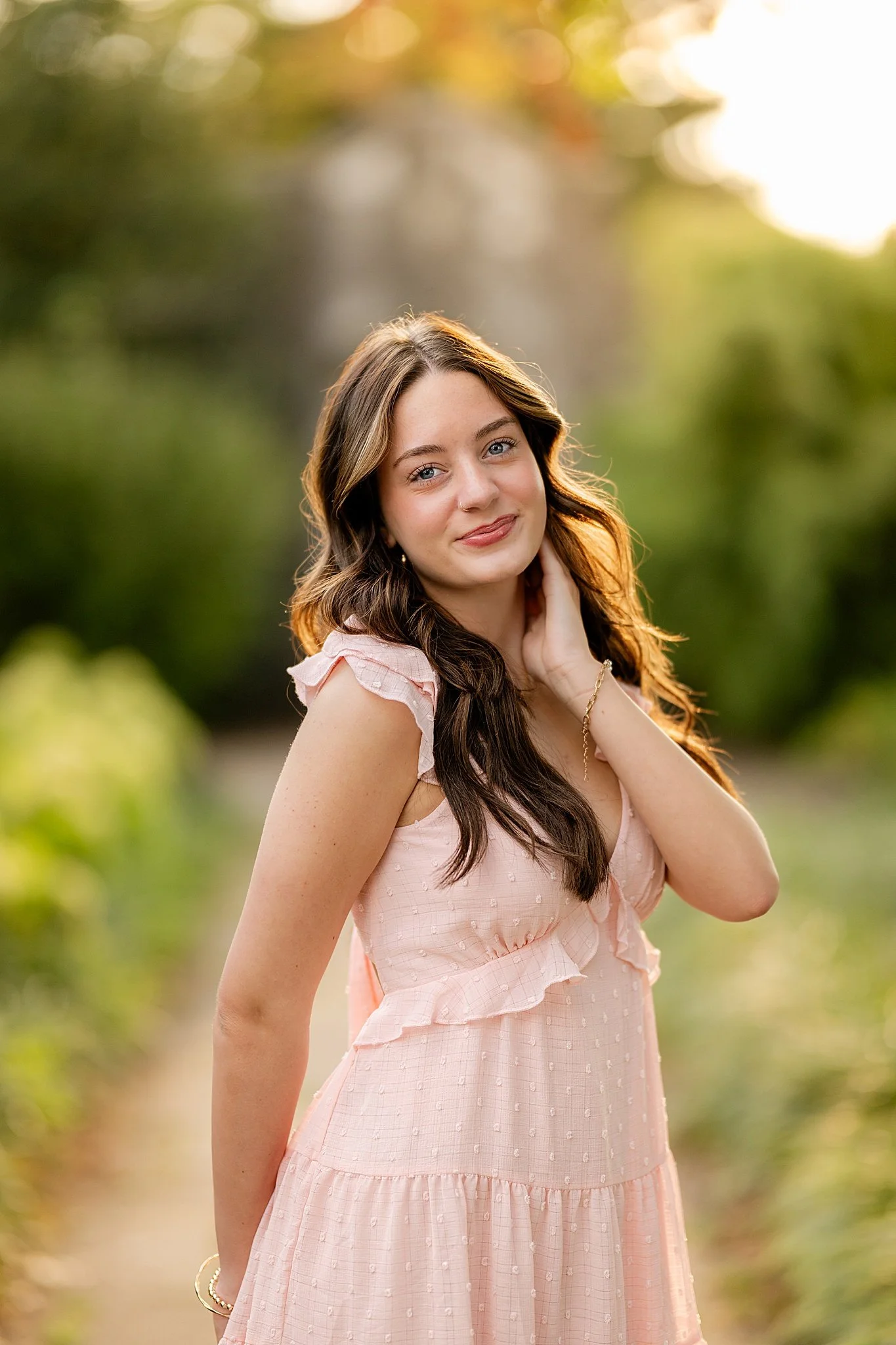 Walled Garden senior photos during golden hour in Pittsburgh PA