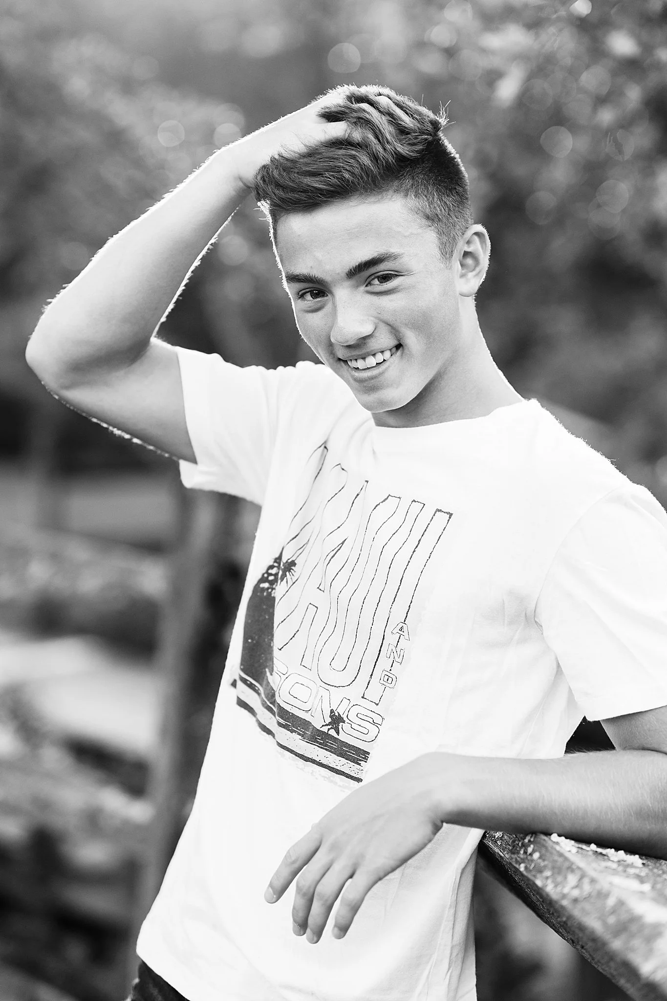 Beechwood Farms Nature Reserve senior boy session black and white