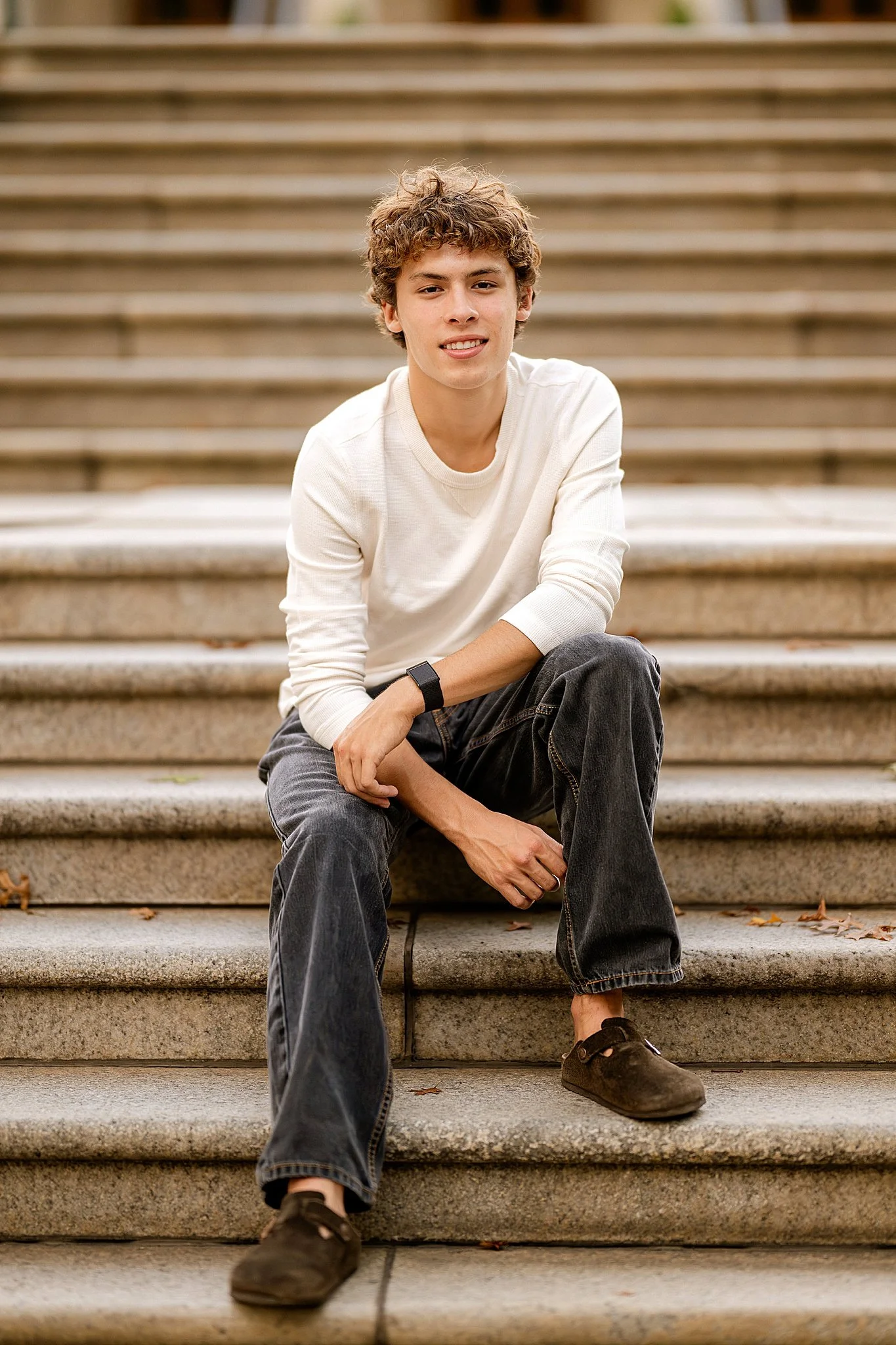 Senior boy session at The Frick museum in Pittsburgh PA