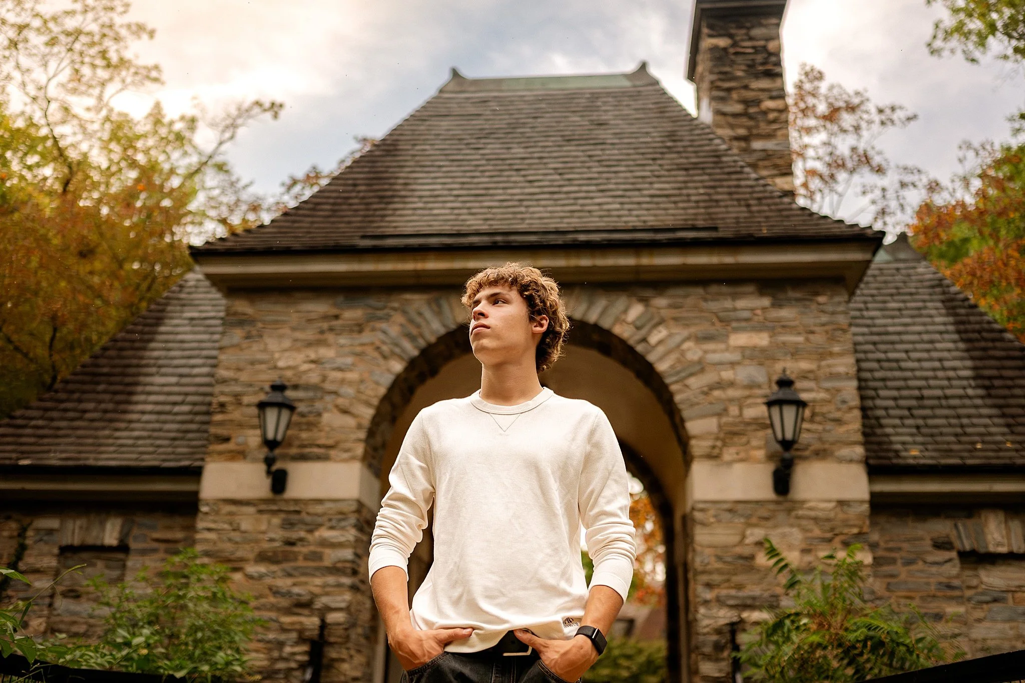 Senior boy session at Frick Park Reynolds Street Gatehouse in Pittsburgh, PA