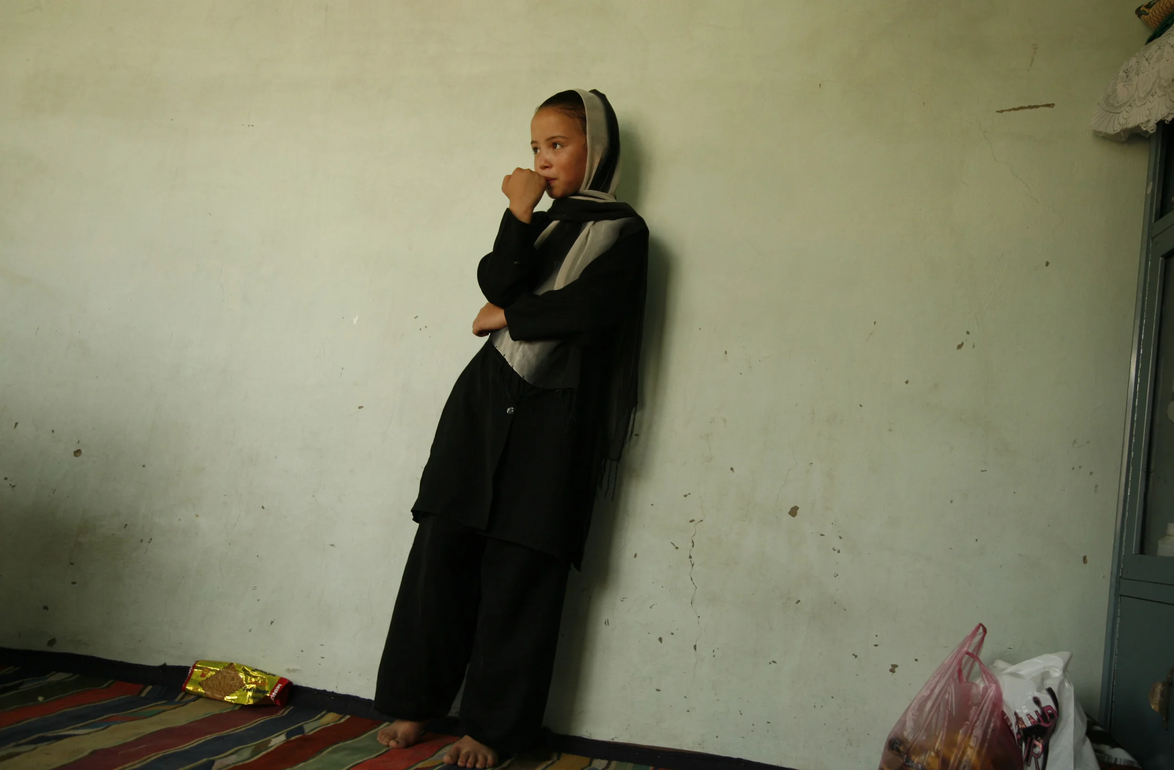 Young girl at home outside Kabul