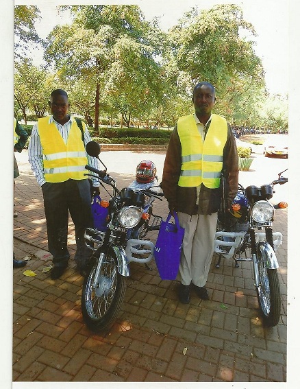 Jared and Jonathon, Church Planters, with donated motorcycles.