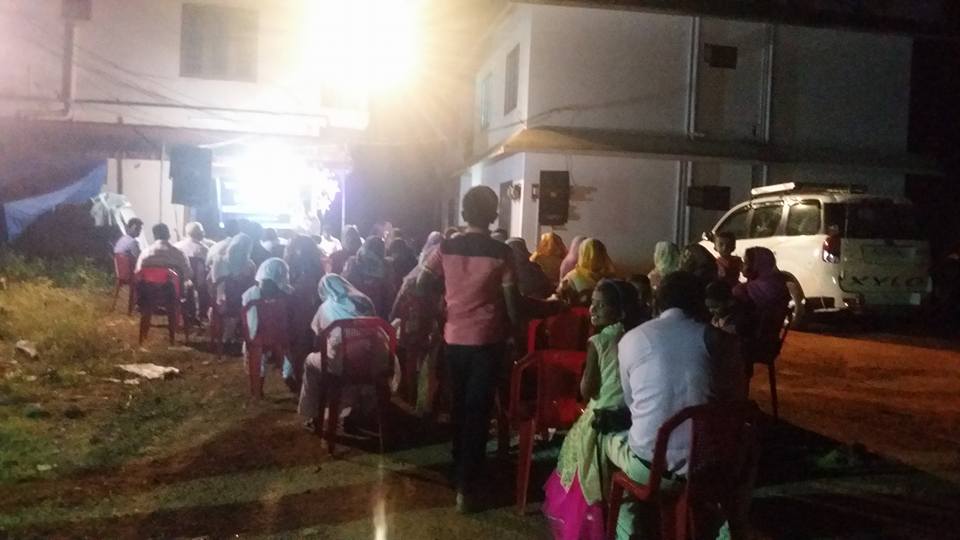 Eager for gospel. Few of the came inside and many stayed outside. 