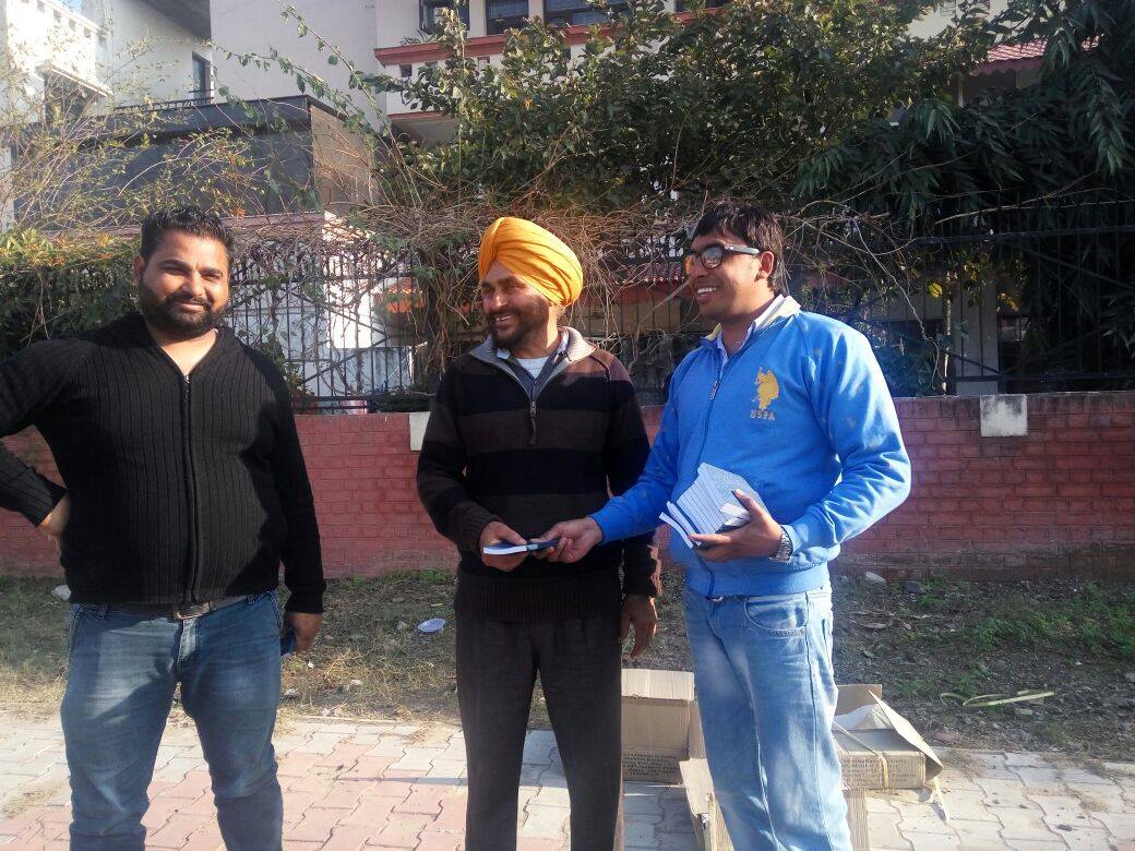 Distributing Gospel tracks. (Taken and posting the picture with their permission)