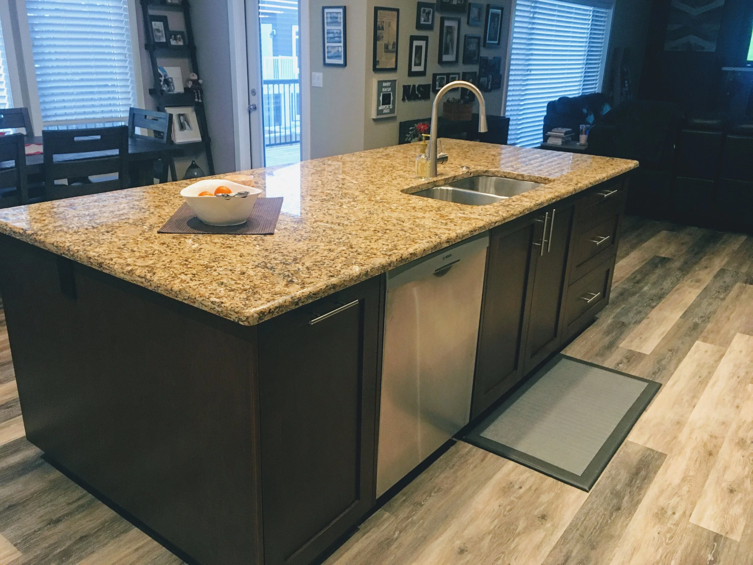 #KS003 This kitchen island is now updated and modern looking with so much more space to work with