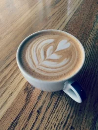 The Stone Fruit Latte is a combination of apricot, peach, and black walnut. This house-made syrup, paired with our espresso and milk, is great hot or on the rocks.