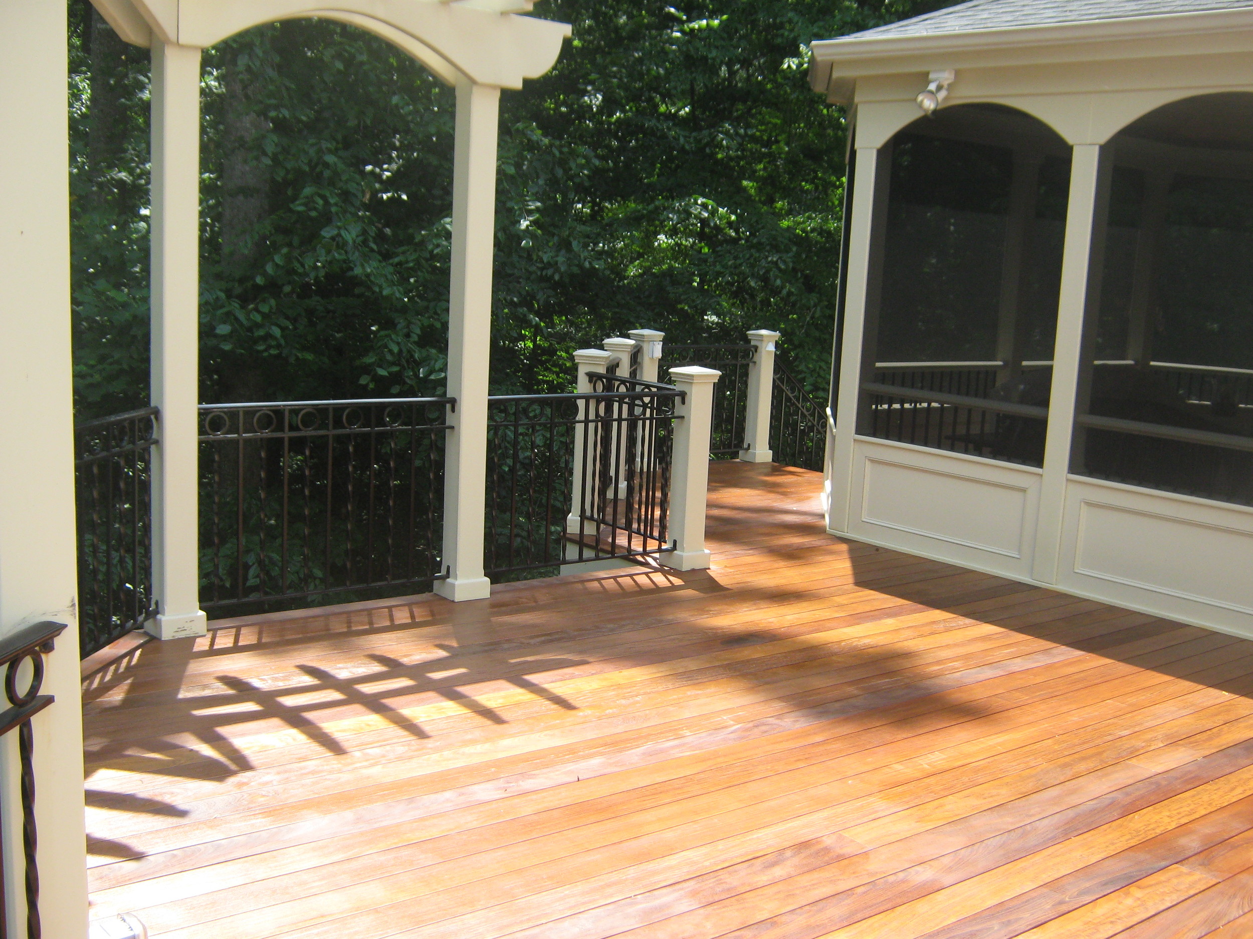 Deck staining and cleaning